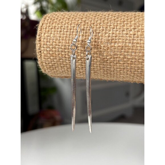 Handmade Fork Tine Earrings: Antique Silverware Jewelry - Picture 5 of 6